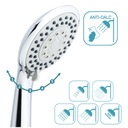 Słuchawka prysznicowa 5 funkcji Rączka do prysznica wanny Chrom Szary SOTBE Waga produktu z opakowaniem jednostkowym 0.5 kg