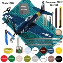 Модель самолета Grumman F8F-2 Baercat Комплект: основа, краска, клей+инструменты