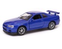Nissan Skyline GT-R (R34) 1:34 WELLY темно-синий