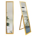 Зеркало-подставка, узкая рама, для гостиной, напольное, защитная пленка, 155 см, золотое