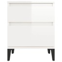 vidaXL Nočný stolík, biely, vysoký lesk, 40x35x50 cm Šírka nábytku 40 cm