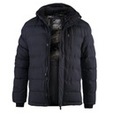 Pánska zimná teplá páperová bunda s medvedíkom s kapucňou čierna MP88 XXL