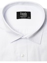 Мужская элегантная белая рубашка с длинными рукавами, приталенного кроя, размер L.