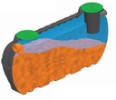 Oczyszczalnia ścieków działki letnisko 1000 l. Pojemność 1000 l