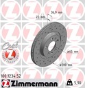 2X DISCOS HAMULC. SKODA OCTAVIA 96- (280X22MM) ZIMMERMANN ZIM100.1234.52 