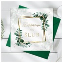 ПОЗОЛОЧЕННЫЕ СВАДЕБНЫЕ ПРИГЛАШЕНИЯ, ГОТОВЫЕ - 3 ШТ + КОНВЕРТ