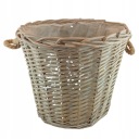 КОРЗИНА ИЗ БЕЖЕВОГО РОТАНГА С РУЧКАМИ, КРЫШКА 25×22×22 СМ