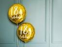 Воздушные шары с надписью цифра 18 на восемнадцатилетие х38