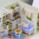 POKÓJ domek dla lalek drewniany RETRO MODEL DIY LED 13cm Wiek dziecka 3 lata +