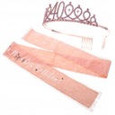 2Pcs 40th Birthday Crown Headdress and Sash Set Bi