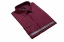 47/48 Большая мужская рубашка бордового цвета, элегантная, гладкая.