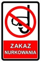 Знак запрета на дайвинг и дизайн других информационных знаков