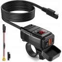 ЗАРЯДНОЕ МОТОЦИКЛЕТНАЯ ВОДООТТАЛКИВАЮЩАЯ Z SZYBKIM USB QC3.0 I TYPE-C PD  фото 7