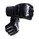 Перчатки Мма, тренировочные перчатки для боя на полупальцах, открытые руки, черные для кикбоксинга
