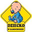 Naklejka DZIECKO W SAMOCHODZIE zewn 15cm Laminat