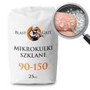 Mikrokulki szklane 90 - 150 µm 25kg, szkiełko do piaskarki, kulki szklane