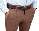 Jasnobrązowe Spodnie Męskie dopasowane - rozmiar 33 Cechy dodatkowe brak