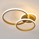 LAMPA SUFITOWA LED OKRAGLA RING ŻYRANDOL ZŁOTY NOWOCZESNY 42W 3000K