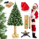 РОЖДЕСТВЕНСКАЯ ЕЛКА НА ПОДСТАВКЕ 220СМ СТОЛБ АЛМАЗНОЙ СОСНЫ