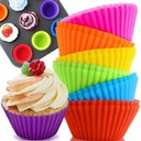 FOREMKI SILIKONOWE DO MUFFINEK BABECZEK FORMA DO PIECZENIA KPL 12 szt