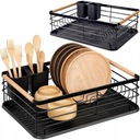 СУШИЛКА ПОСУДЫ, ПОДСТАВОЧНАЯ, ЧЕРНАЯ, БОЛЬШАЯ, XXL, ВМЕСТИМОСТЬ, МЕТАЛЛ