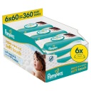 Pampers Aqua Soft Touch Зволожені серветки для дітей 6 упаковок х60 =360 шт