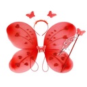 НАряд БАБОЧКИ КРЫЛЬЯ ФЕИ + ПОВЯЗКА НА ГОЛОВУ + ПАЛОЧКА КРАСНАЯ