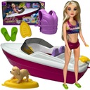 Кукла Allyle с лодкой для собак на моторной лодке для воды для бассейна