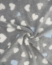 ПЛЮШЕВАЯ ТКАНЬ ФЛИС СЕРДЦЕ БЕЛЫЙ СИНИЙ