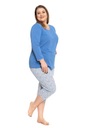 Женская хлопковая пижама Moraj 3/4 с брюками с цветочным принтом 4400-005 M