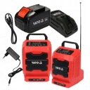 СТРОИТЕЛЬНАЯ РАДИО YATO С АККУМУЛЯТОРОМ И СЕТЬЮ +6 Ач