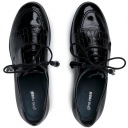 GINO ROSSI ЧЕРНЫЕ ЭЛЕГАНТНЫЕ КРАСКИ ТУФЛИ GELA