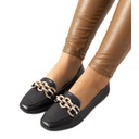 Черные лоферы на цепочке Tillison, размер 39.