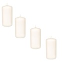 СВЕЧИ БЕЛЫЕ ЦВЕТНЫЕ СВЕЧИ ЦИЛИНДРЫ 8 СМ СВАДЬБА ПРИЧАСТЬЕ КРЕЩЕНИЕ 4 ШТ.