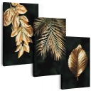 3 шт GLAMOUR GOLDEN LEAVES GLAMOUR BEDROOM IMAGE GOLD