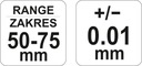 Микрометр 50-75мм YT-72302 YATO