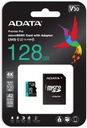 ADATA Premier Pro microSDXC 128GB 100R/80W UHS-I U3 Class 10 A2 V30S + Adap