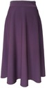Расклешенная юбка миди из вискозы, баклажан, 34 хз