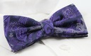 Мужской галстук-бабочка с нагрудным платком Alties - фиолетовый, с крупным узором