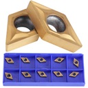 ТВЕРДОСПЛАВНЫЕ ПЛАСТИНЫ DCMT070202 ЧПУ ЗОЛОТО 10 ШТ.