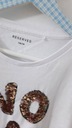 RESERVED koszulka t-shirt cekiny r 11/12 lat Kolor biały