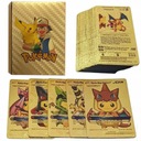 Коллекционные золотые карты 30 штук с Покемоном Пикачу + 1 оригинальная карта