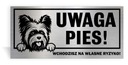 Алюминиевая пластина внимания собака все пород