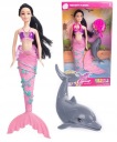 КУКЛА-РУСАЛКА С СВЕТЯЩИМСЯ ХВОСТОМ РУСАЛКА + ДЕЛЬФИН