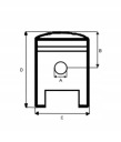 PISTON POLINI 43,4 MM RACING 70 CCM PIAGGIO CIAO SI VESPA 2040474photo 6