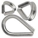 KAUSZA ŁEZKA NIERDZEWNA DO LINY STALOWA KWASOODPORNA 2 MM SERCÓWKA 1 SZTUKA