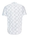 Bielo-granátová košeľa Krátky Rukáv 48/182-188 Veľkosť goliera 48