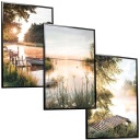 30x40 SET картины в рамках плакаты рамы озеро лод