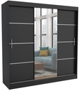 Шкаф-купе WINDSOR 240 TOMY, ЧЕРНЫЙ