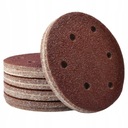 50 ШТ! ДИСК НАЖДАЛЬНОЙ БУМАГИ ДИСК С ОТВЕРСТИЯМИ на липучке 125 мм P80 ЧЕРНЫЙ